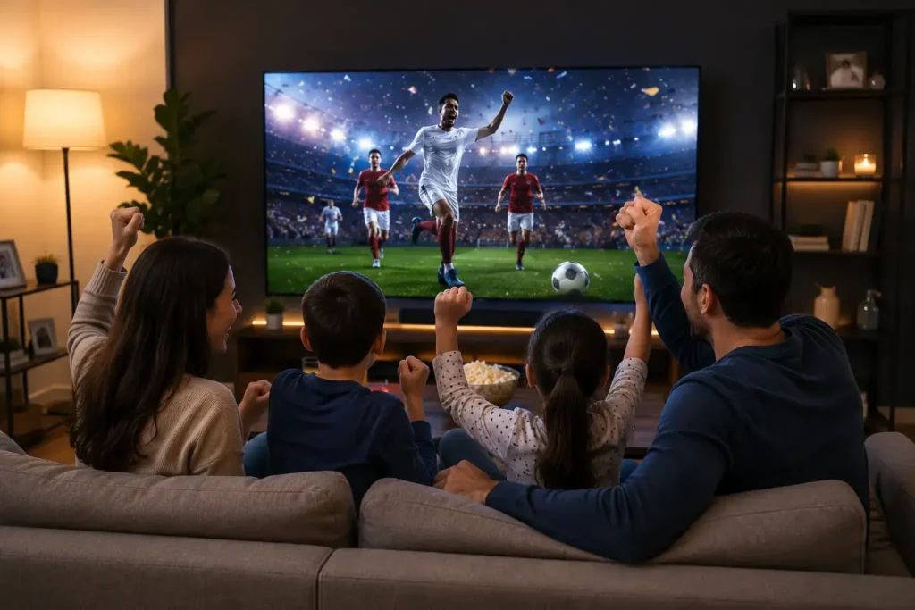Strong8K IPTV UK homepage showing premium IPTV streaming service with live TV, sports, movies and 8K entertainment